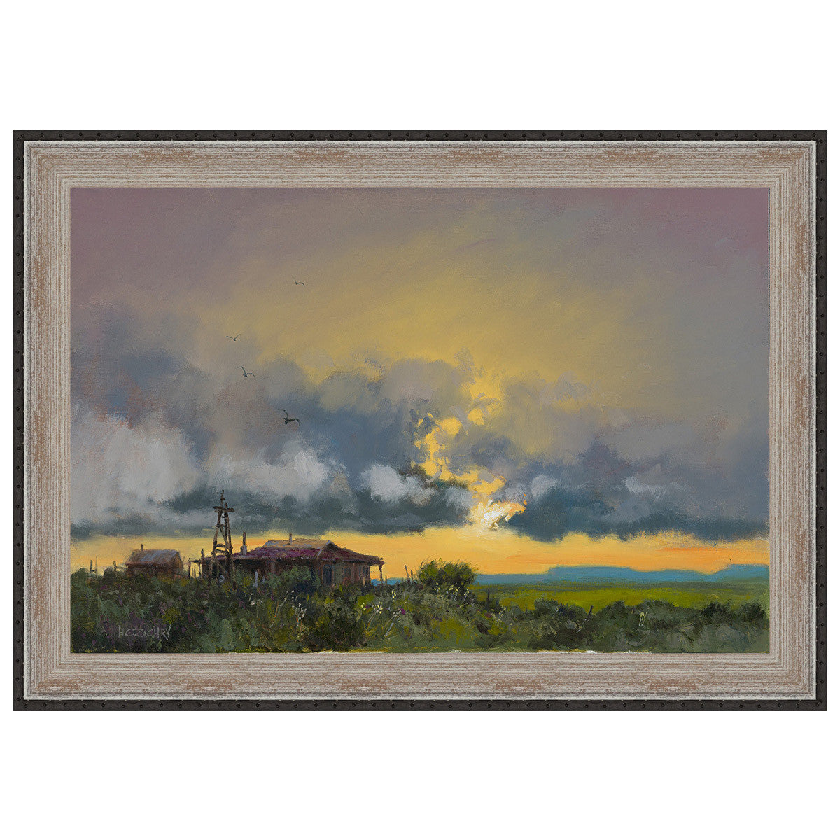 Homestead Sunset Framed Canvas
