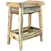 Lima Counter Height Saddle Barstool - Clear Lacquer