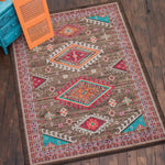 Desert Dance Turquoise Rug - 8 Ft. Round