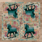 Blue Horse Rug - 8 Ft. Square