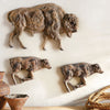Buffalo Roam Wall Sculptures (3pc)