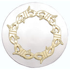 Engraved Barbed Wire Round Knobs - Set of 2