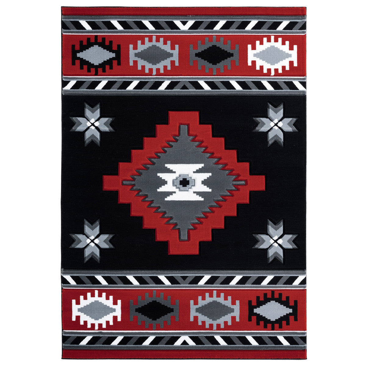 Star Vision Red Rug - 3 x 8