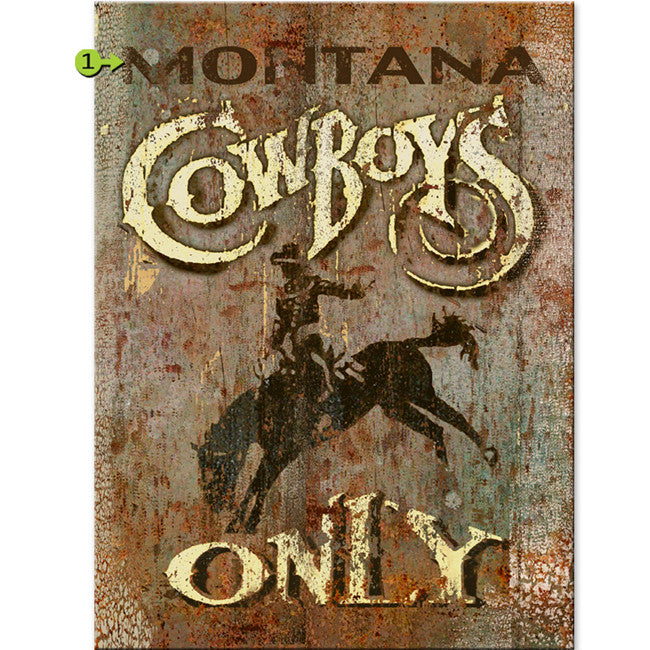 Cowboys Only Personalized Sign - 17 x 23