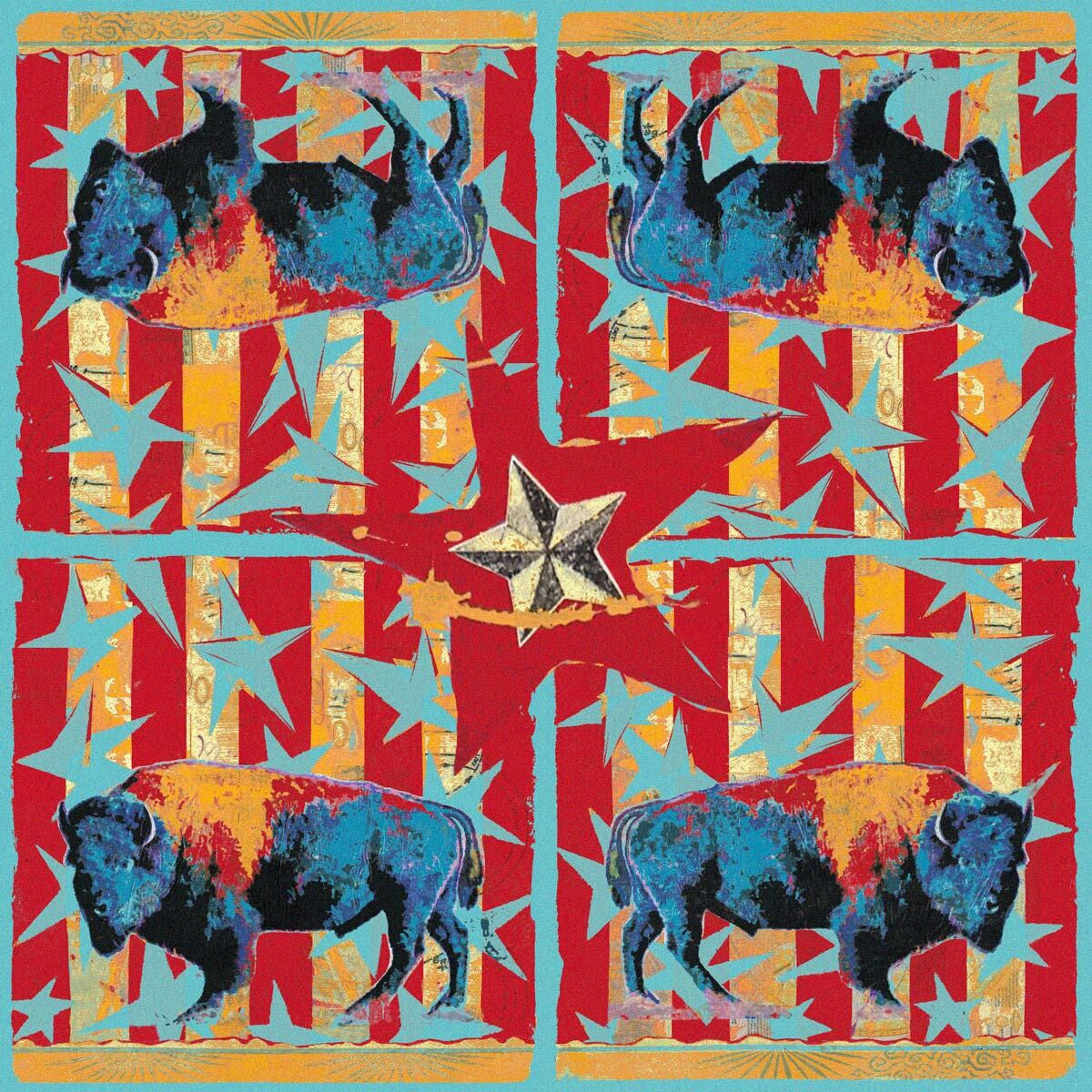 Ruiz Buffalo Stars & Stripes Rug - 8 Ft. Square