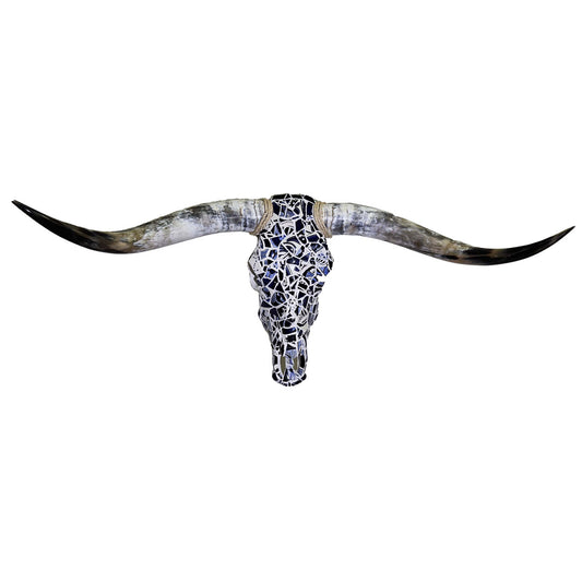 Authentic Longhorn Skull with Blue Stone