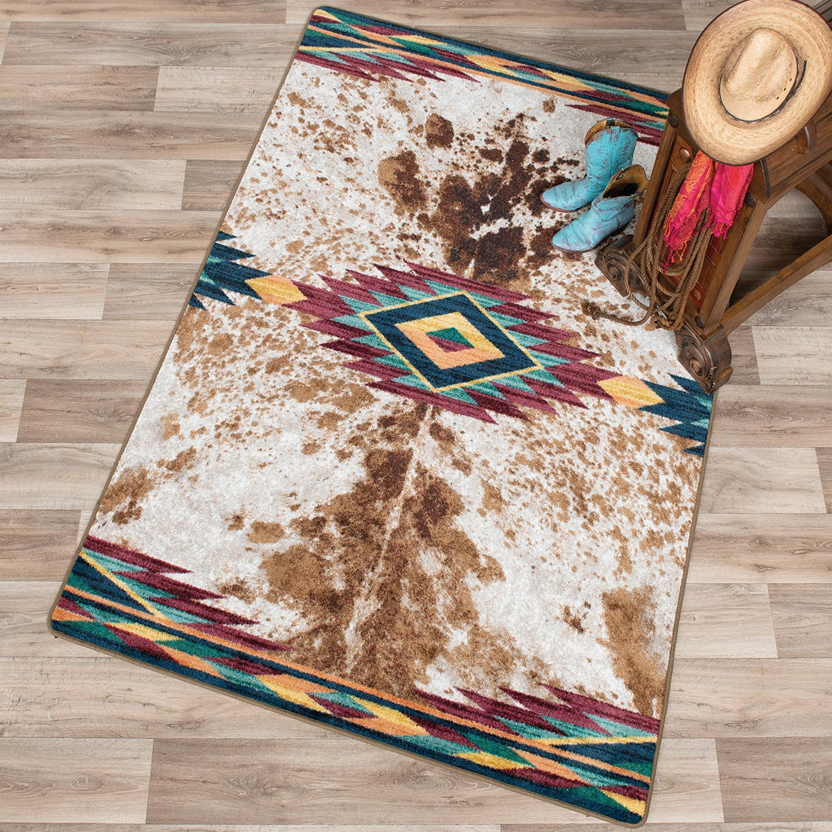 Bling Rug Rhinestone Cowhide Rug - 4 x 5 | Lone Star Western Decor