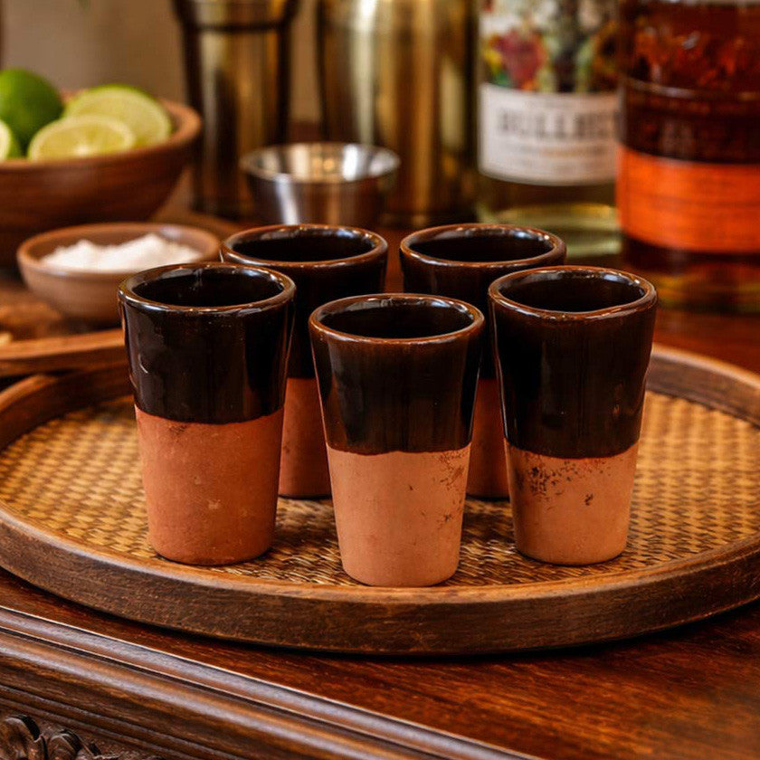 Buzzard's Roost Clay Shot Glasses - Set of 6