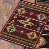 Eye of the Storm Burgundy Rug - 2 x 8