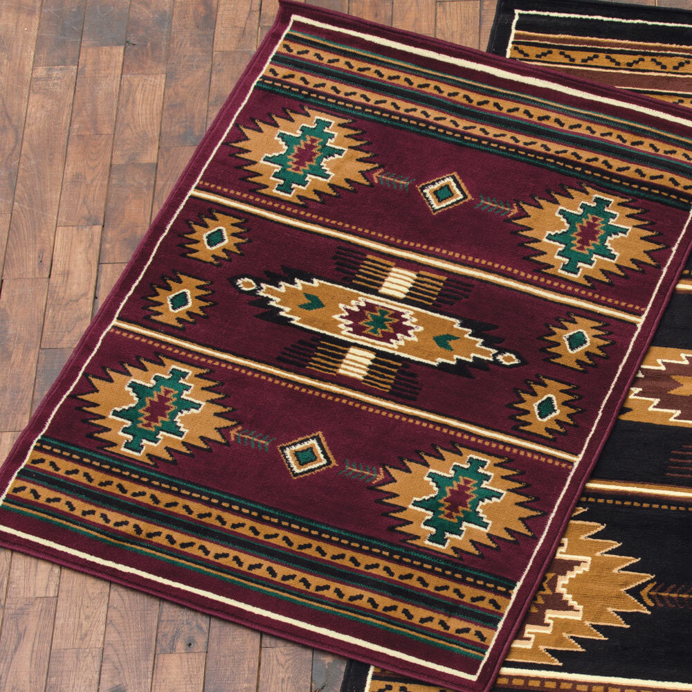 Eye of the Storm Burgundy Rug - 2 x 8