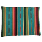 Turquoise Stripe Serape Fabric Placemats - Set of 4