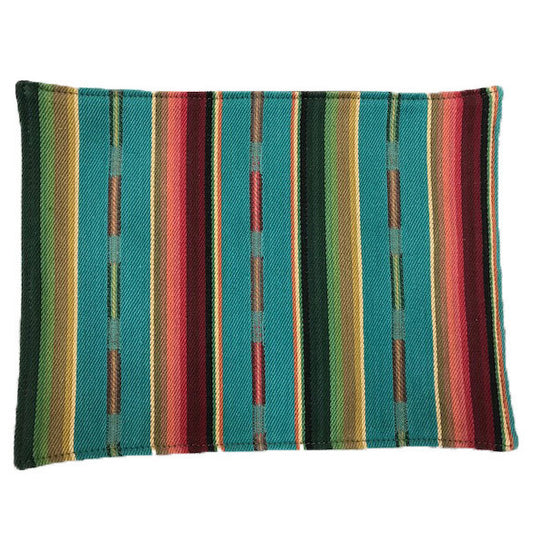 Turquoise Stripe Serape Fabric Placemats - Set of 4