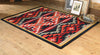 Rustic Cross Black Southwestern Rug - 5 x 8