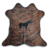 Equine Mini Black & Brown Cowhide Rug