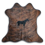 Equine Mini Black & Brown Cowhide Rug