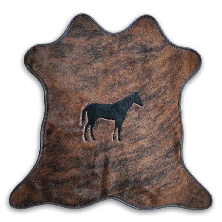 Equine Mini Black & Brown Cowhide Rug