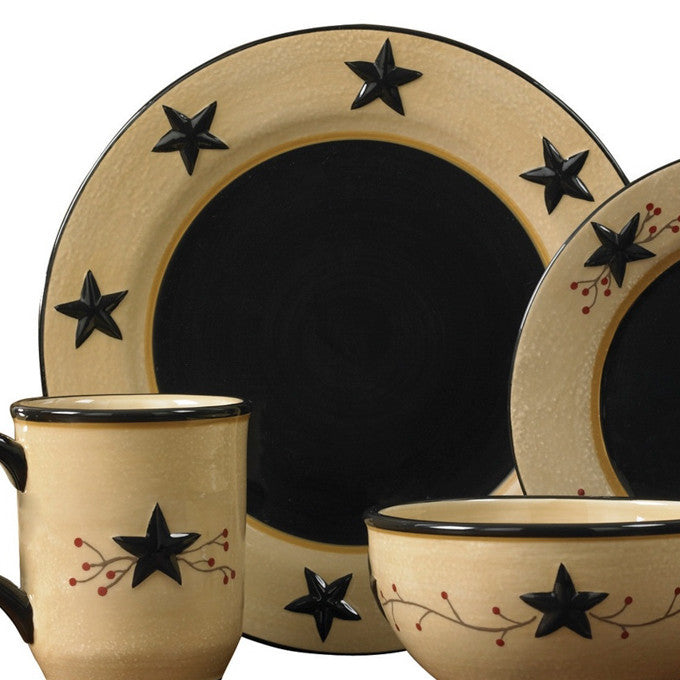 Country Living Stars Dinner Plates - Set of 4