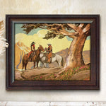 Cowboy & Cowgirl Personalized Framed Print