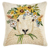 Meadow Sheep Hooked Pillow