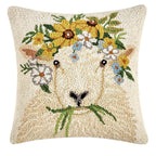 Meadow Sheep Hooked Pillow