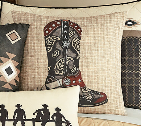 Sunset Ranch Boot Pillow