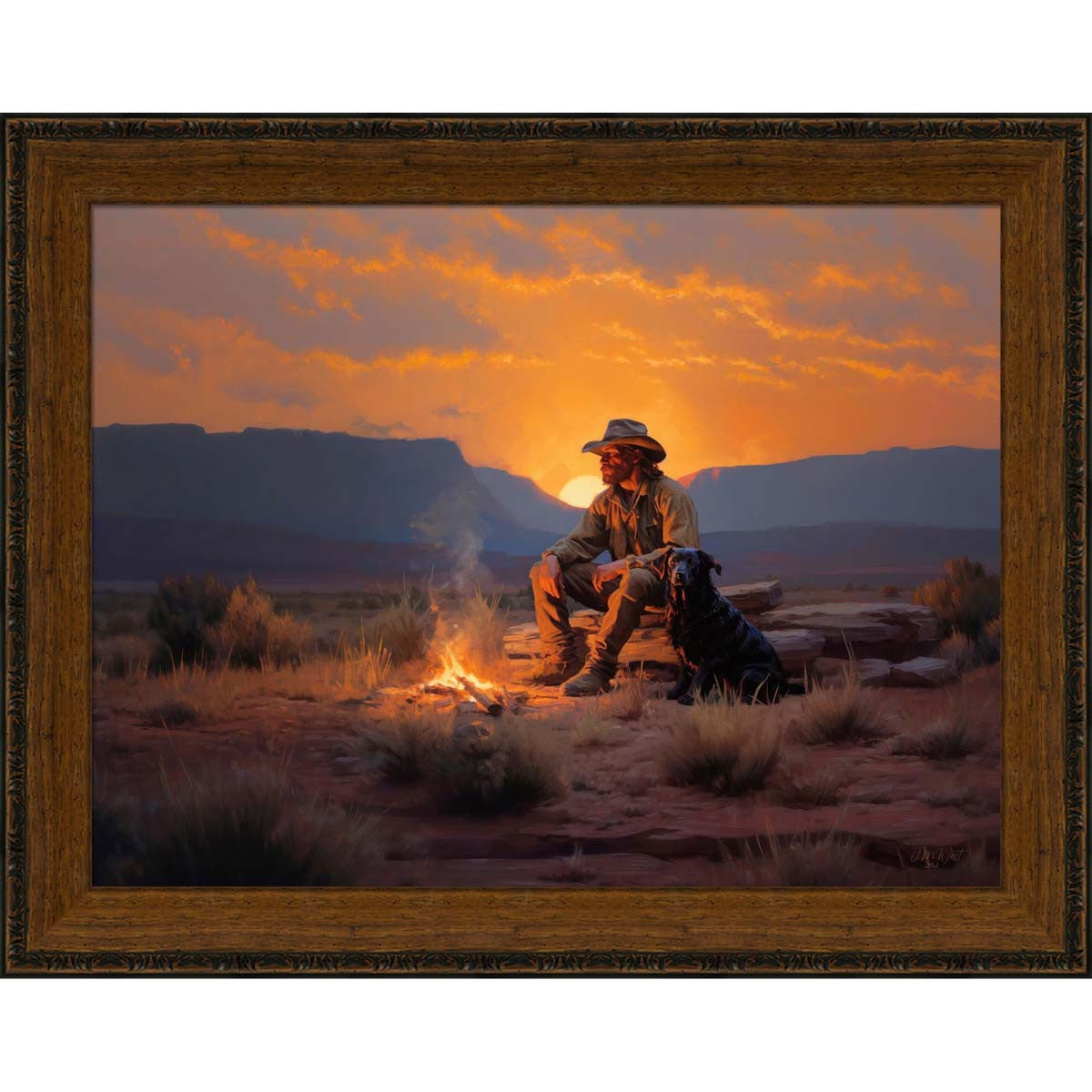 Campfire Companion Wall Art