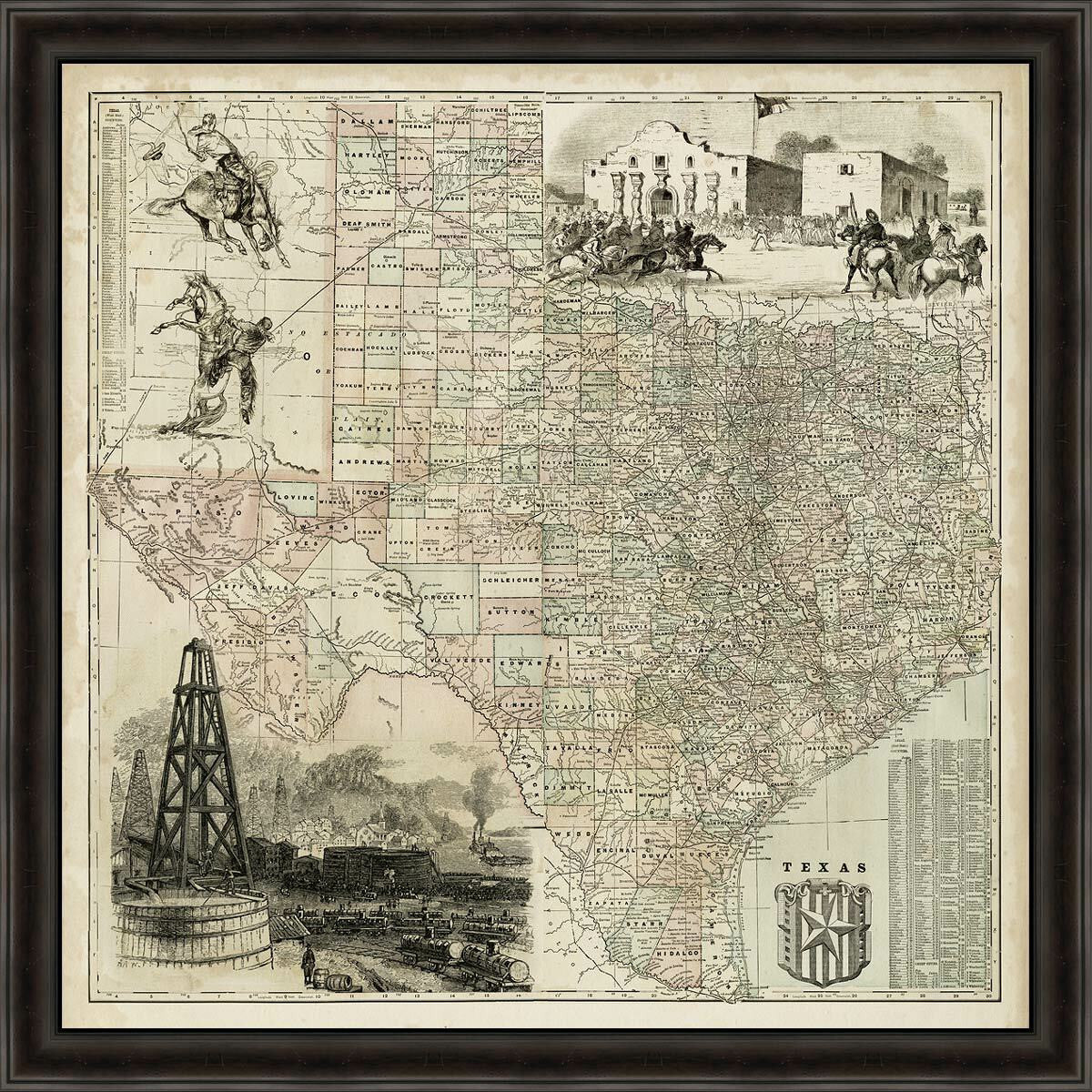 Historic Texas Framed Art