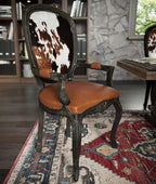 Cowhide Accent Dining Chair w/Arms