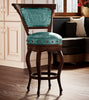Spanish Heritage Swivel Barstool with Back - Teal