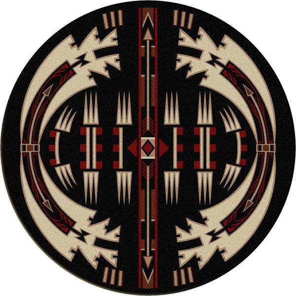 Horse Blanket Black Rug - 8 Ft. Round