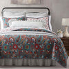 Floral Paisley Reversible Teal Quilt Bed Set - Full/Queen - OUT OF STOCK UNTIL 06/23/2026