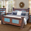 Turquoise Patina Copper Bed - King