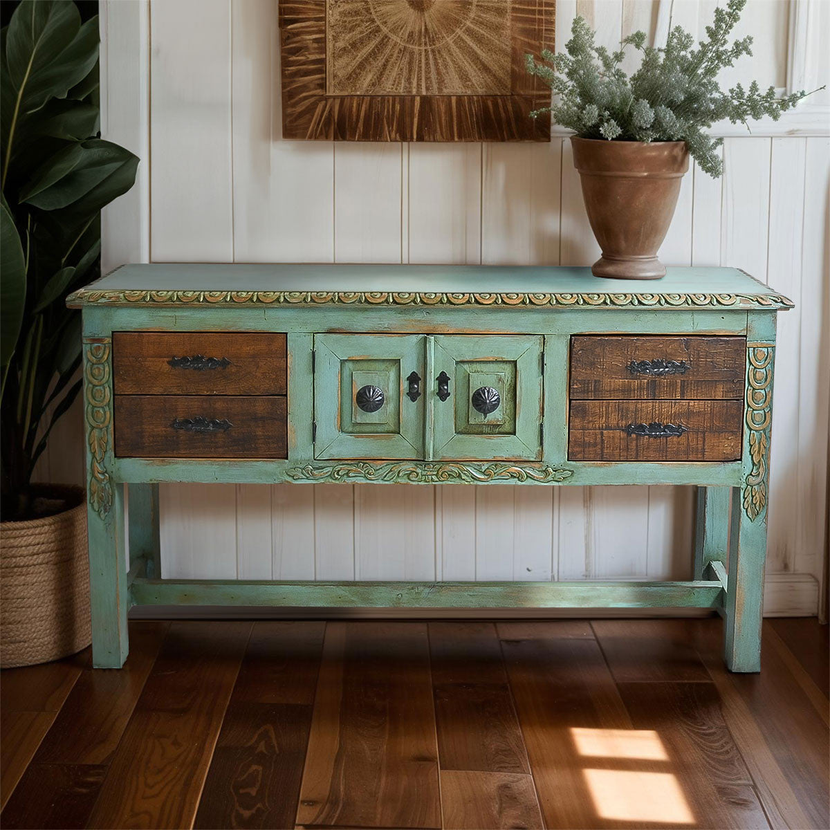 Bremerton Console Table - Turquoise