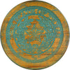 Wooden Texas State Seal - Turquoise Wash