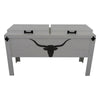 Longhorn Silhouette Double Cooler - White