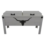 Longhorn Silhouette Double Cooler - White