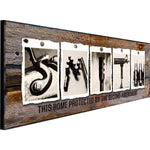 Vintage Arms Personalized Stretched Canvas - Small