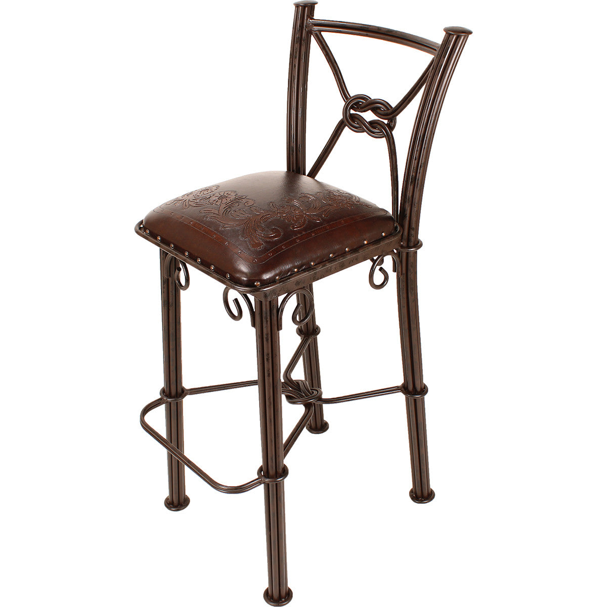 Coronado Counter Stool - Flowers Antique Brown