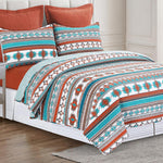Turquoise Mirage Quilt Bed Set - Full/Queen