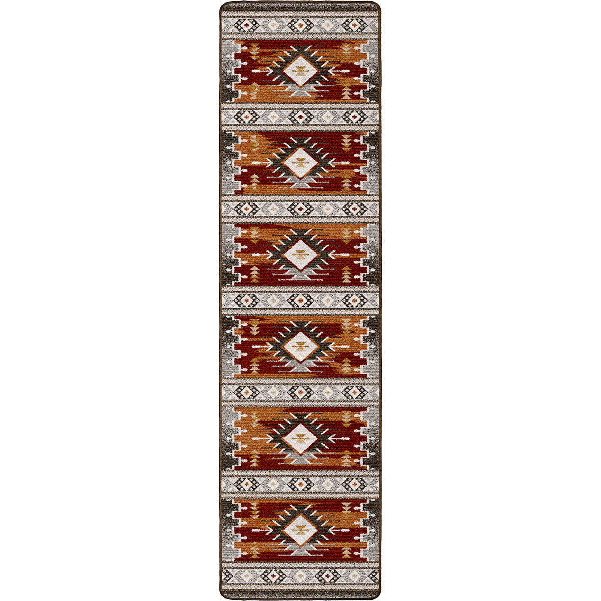 Sunset Path Rust Rug - 2 x 8