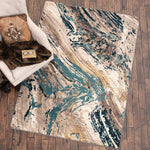 Timberland Turquoise Rug - 3 x 4