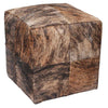 Saddle Brown Square Pouf