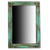 Turquoise Corner Nailhead Mirror