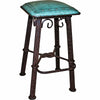 Coronado iron Counter Stool - Turquoise & Nail Heads
