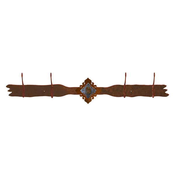 Unakite Stone 4 Hook Coat Rack