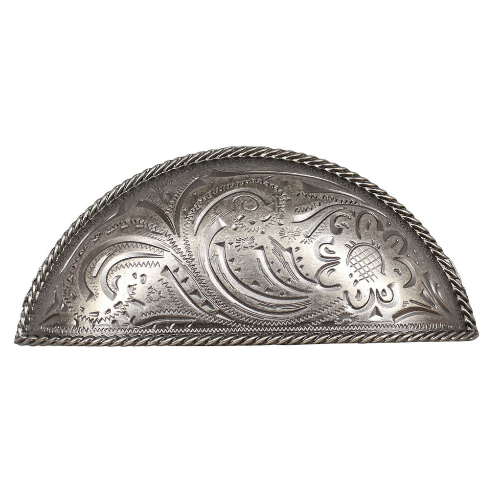 Engraved Flower Cup Cabinet Pulls - Set of 2