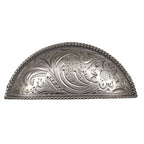 Engraved Flower Cup Cabinet Pulls - Set of 2