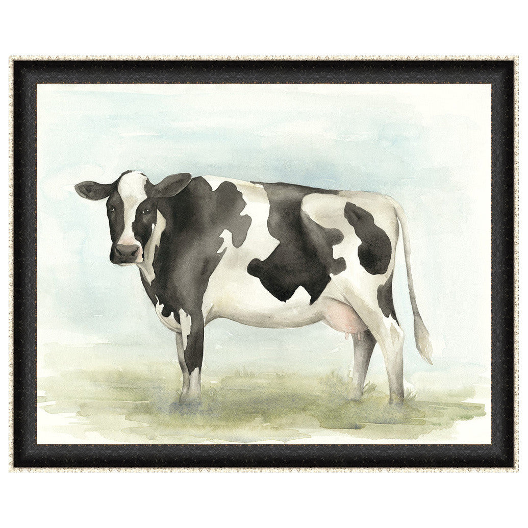 Watercolor Cow II Framed Print
