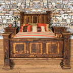 Rough Cut Pine Bed - Queen