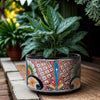 Blue Heart Wheel Planter
